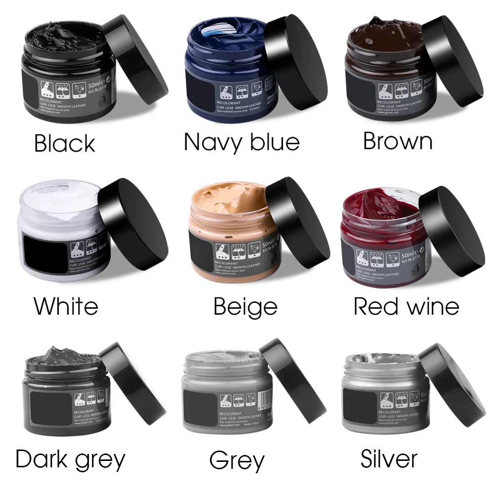 Leather Dye Finish - طقم إصلاح الجلد، بلسم إعادة التلوين