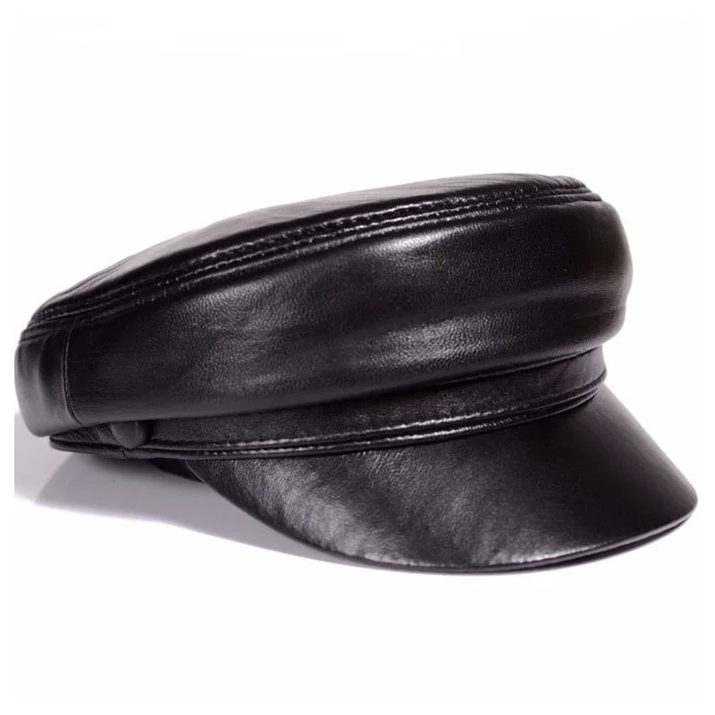 Leather Work Hat - جديد 2024 ربيع/شتاء للجنسين 54-60 سنتيمتر