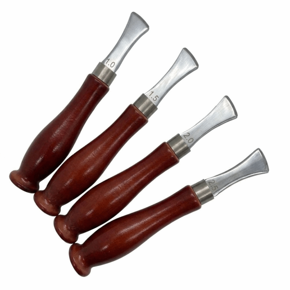 Leatherwork Edge Creaser - 4 قطع أداة تسوية حواف الجلد
