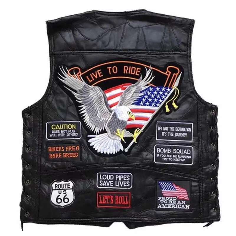 Leather Work Vest - هارلي للدراجات النارية سترة جلدية للرجال