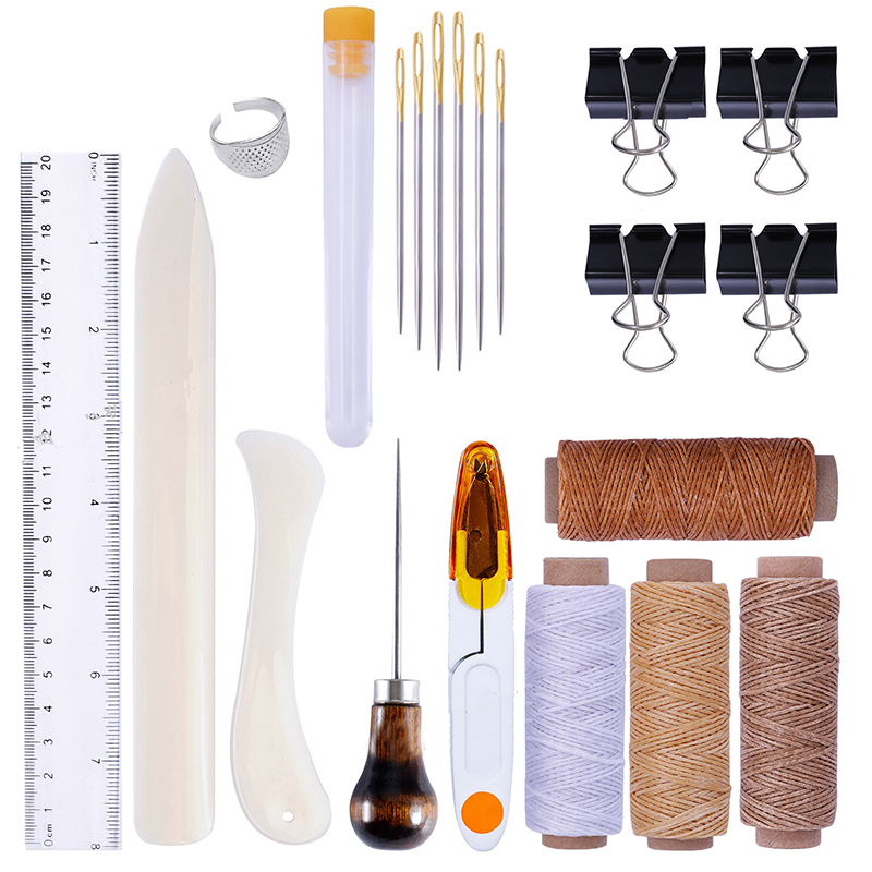 Leatherwork Edge Creaser - 25 قطعة/المجموعة الجلود الحرفية مجموعة الخياطة