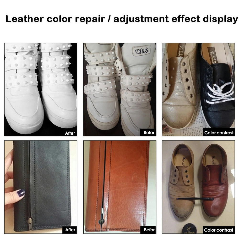 طقم إصلاح الجلد، بلسم إعادة ال - مراجعة Leather Dye Finish وسعره
