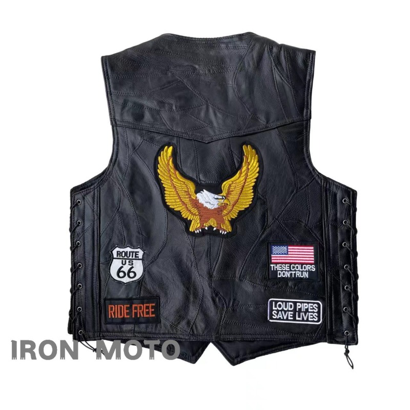 سترة جلدية جديدة للدراجات النا - مراجعة Leather Work Vest وسعره
