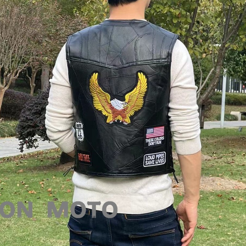 سترة جلدية جديدة للدراجات النا - مراجعة Leather Work Vest وسعره