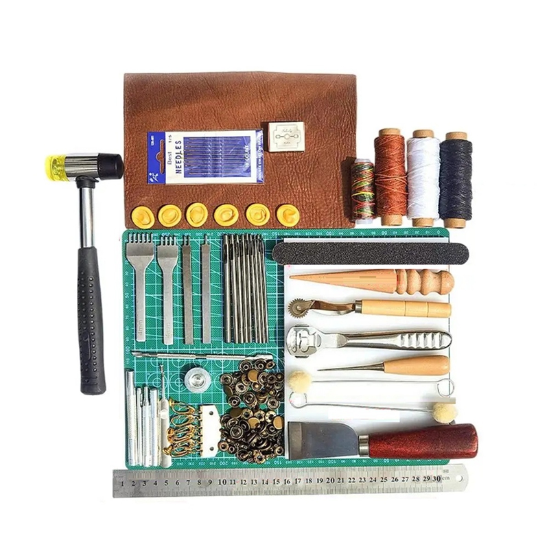 مجموعة أدوات جلدية أدوات عمل ج - مراجعة Leatherwork Manual وسعره