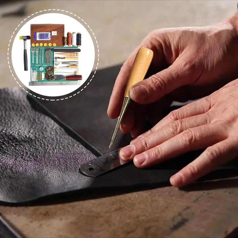 مجموعة أدوات جلدية أدوات عمل ج - مراجعة Leatherwork Manual وسعره