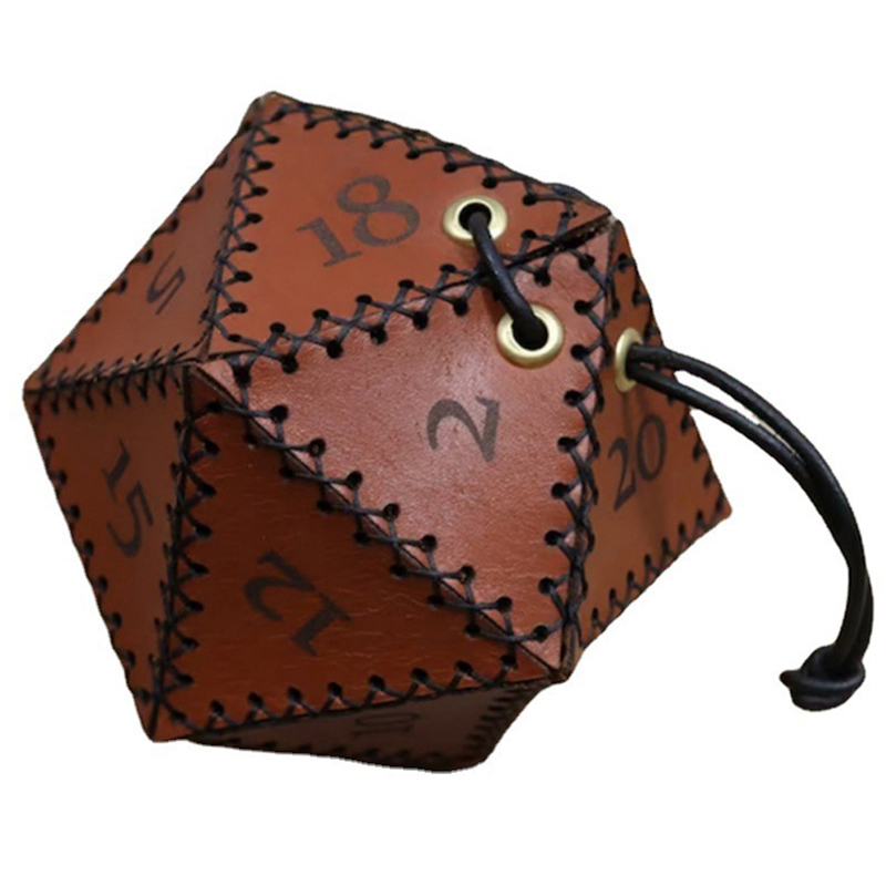 جديد جلدية D20 النرد حقيبة صنا - مراجعة Leatherwork Ideas وسعره