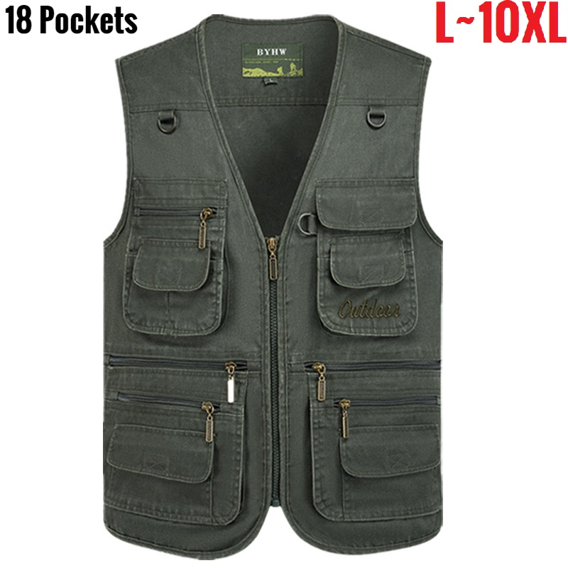 متعددة جيب الرجال سترة سستة جا - مراجعة Leather Work Vest وسعره