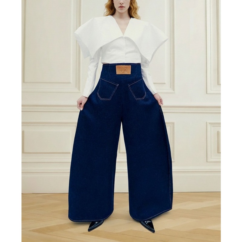 جينز نسائي أزرق عتيق من Tinan  - مراجعة Leather Work Jeans وسعره