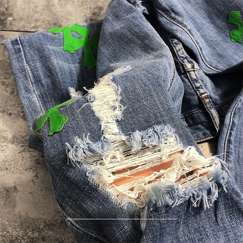 بنطلون جينز نسائي طويل بخصر عا - مراجعة Leather Work Jeans وسعره
