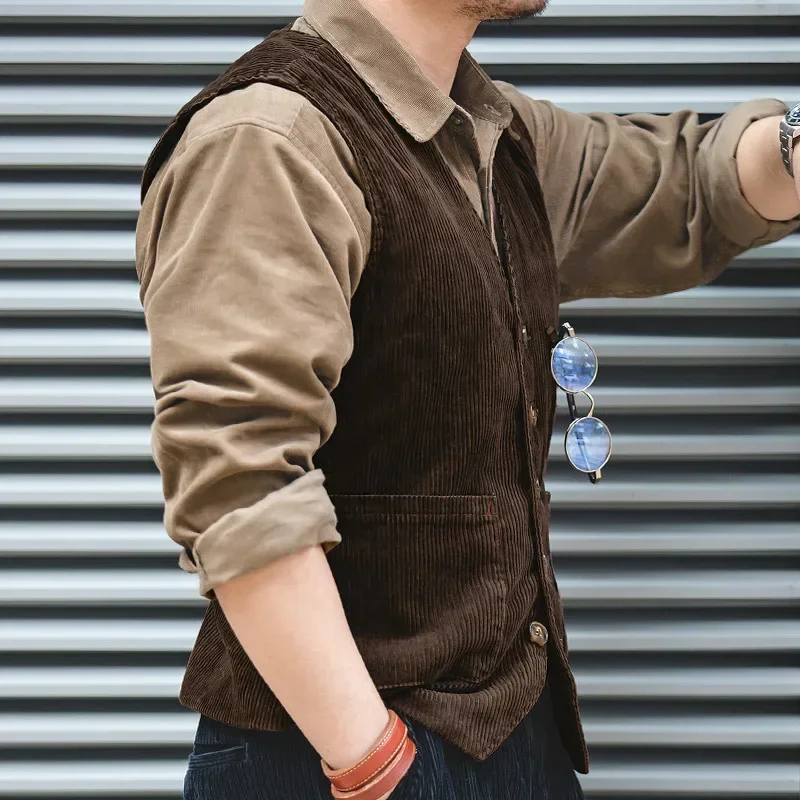 ملابس العمل الأمريكية الرجعية  - مراجعة Leather Work Vest وسعره