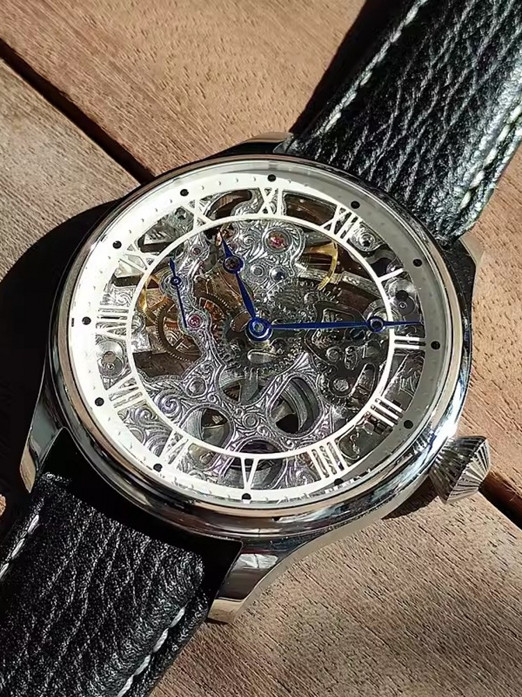 ساعات يد رجالية ميكانيكية أنيق - مراجعة Leatherwork Ideas وسعره